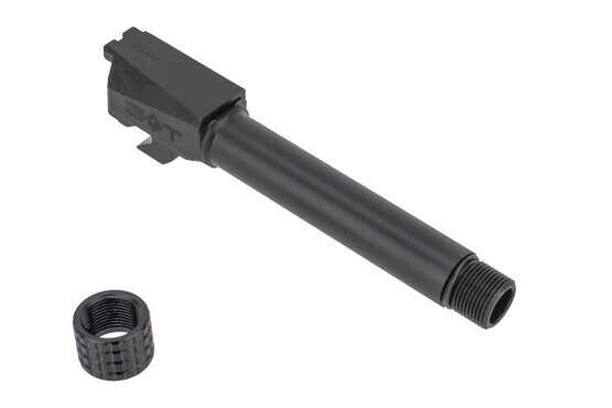 Backup Tactical Threaded Barrel for Sig P320 Compact in Black Nitride is threaded 1/2x28
